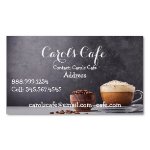 Anpassningsbar Coffeehouse Cafe Coffee Shop Affärs Magnetiska Visitkort