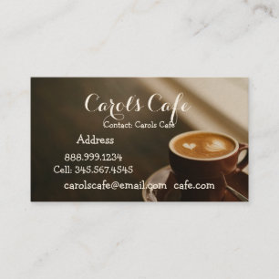Anpassningsbar Coffeehouse Cafe Coffee Shop Affärs Visitkort