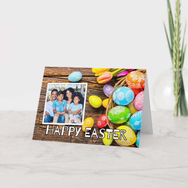 Anpassningsbar Collage Basket Photos Template Helgkort (Framsida)