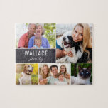 Anpassningsbar Collage-foton med namn-kretskort Pussel<br><div class="desc">Överraska dina kära med en personlig pussel som visar deras omhuldade familjeminnen. Med det här anpassningsbarna-pusslet kan du skapa en samling familjefotografier och till och med anpassa dem till din familj namn. Det är en unik och tankfull gåva som alla kan njuta av. Att anpassa pusslet är en paus. Byt...</div>