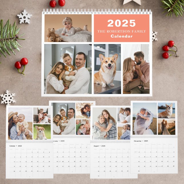 Anpassningsbar Collage Modern Family - 40 Photo 20 Kalender (Skapare uppladdad)