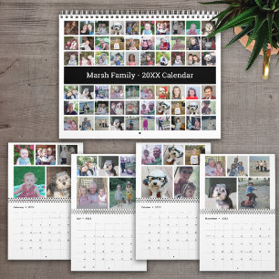 Anpassningsbar Collage Modern Family - 60 Photo 20 Kalender