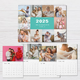 Anpassningsbar Collage Modern Family Photo 2025 Kalender