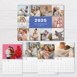 Anpassningsbar Collage Modern Family Photo 2025 Kalender