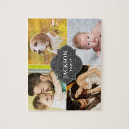 Anpassningsbar Collage Photo namn multi bilder Pussel