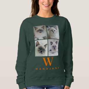 Anpassningsbar College Pet Photo Monogram   DJUR Ä T Shirt