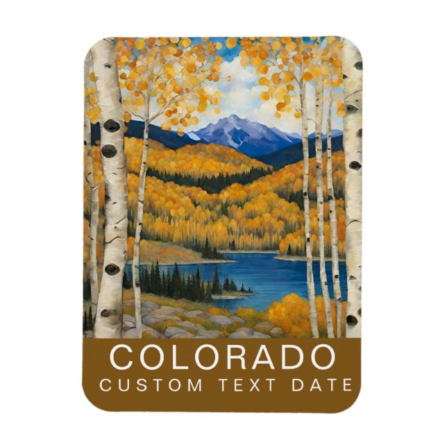 Anpassningsbar Colorado Aspen Mountains Fall Magnet (Vertikal)
