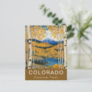 Anpassningsbar Colorado Aspen Mountains Fall Vykort