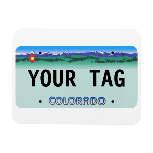 Anpassningsbar Colorado License Plate magnet (Horisontell)