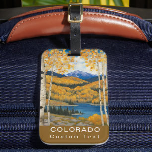 Anpassningsbar Colorado Mountain Vacation Souvenir Bagagebricka