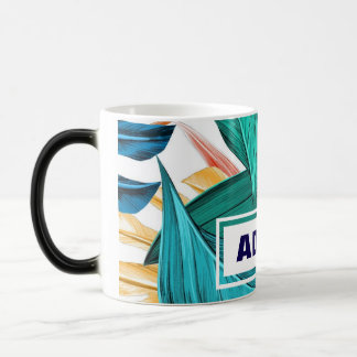 Anpassningsbar Colorful Botanical Namn Birthday Magisk Mugg