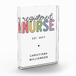 Anpassningsbar Colorful Registered Nurse RN Studen