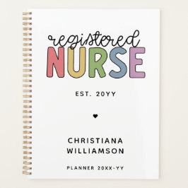 Anpassningsbar Colorful Registered Nurse RN Studen