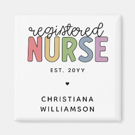 Anpassningsbar Colorful Registered Nurse RN Studen Magnet