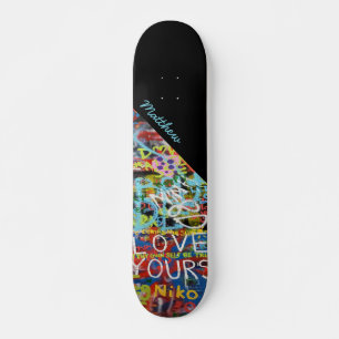 Anpassningsbar Colorful Typography Graffiti Street Mini Skateboard Bräda 18,5 Cm
