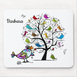 Anpassningsbar Colorful Vår Bird Mousepad Musmatta