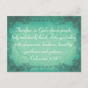 Anpassningsbar Colossians 3:12 Kindness Bible Vers Vykort