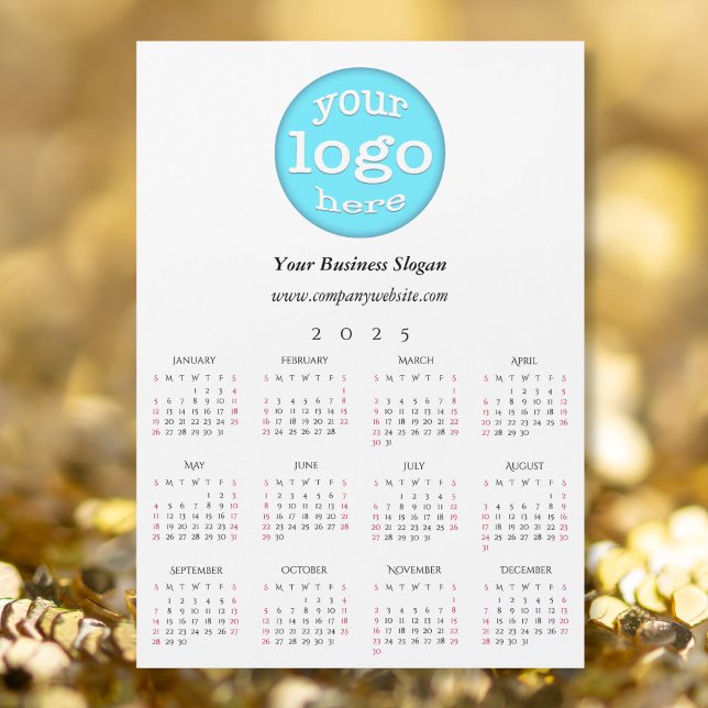 Anpassningsbar Company Business Logotyp Office 202 (Custom Company Business Logo Office 2025 Calendar)