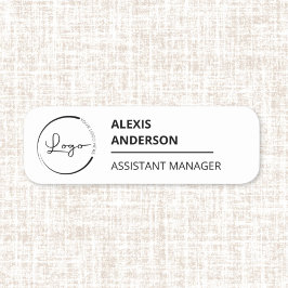 Anpassningsbar Company Business Logotyp Promoting Namnbricka