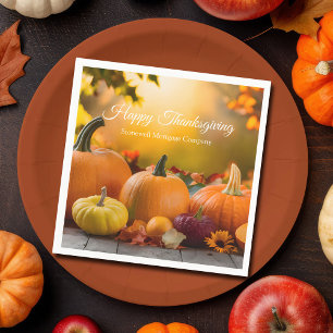Anpassningsbar Company Happy thanksgiving Pumpkin  Pappersservett