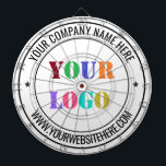 Anpassningsbar Company Logotyp and Text Dart Board Darttavla<br><div class="desc">Anpassningsbar Färg och Typsnitt - Utforma dina egna ritytor med enkel Personlig Din företagskod och Namn webbplats eller Anpassningsbar Text Professionell Design Promotional Business Dart Board / Gift - Lägg till din Logotyp - Bild eller foto - QR-kod / Logotyp - Företag / Webbplats eller Namn, e-post / mer -...</div>