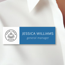 Anpassningsbar Company Logotyp Blue Employee