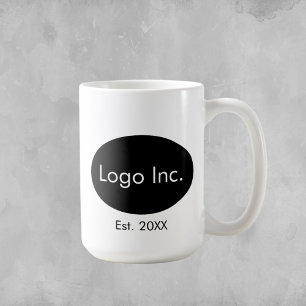 Anpassningsbar Company Logotyp - Branded Mugg Blac
