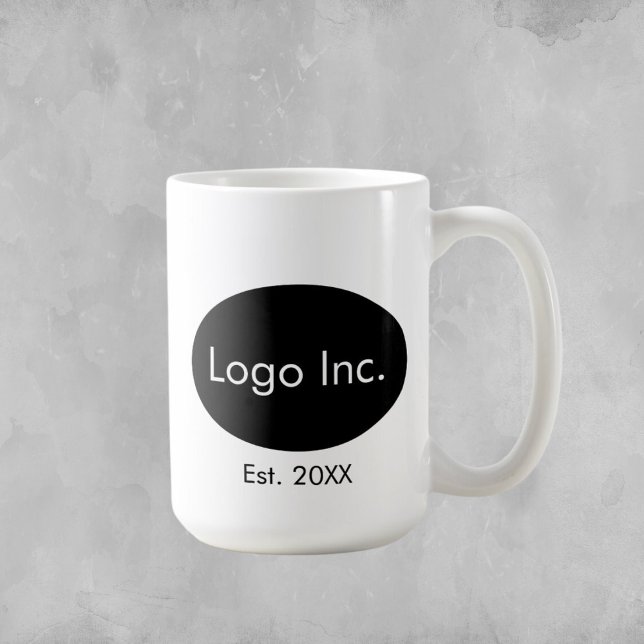 Anpassningsbar Company Logotyp - Branded Mugg Blac (Create Your Own Custom  Logo Mug)