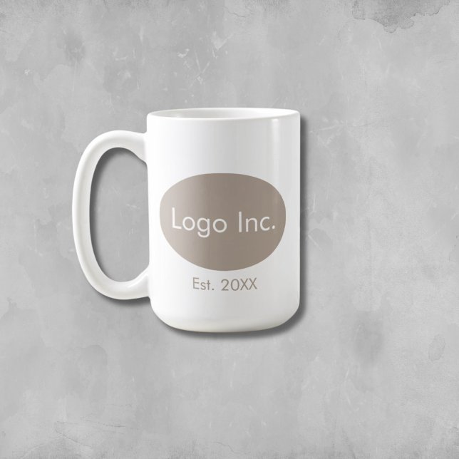Anpassningsbar Company Logotyp - Branded Mugg Neut (Custom Logo Company Mug - Create Your Own)