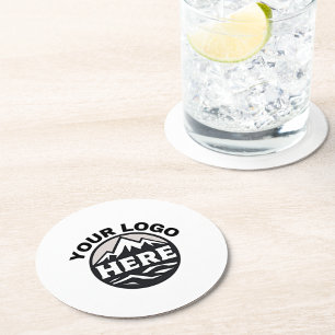 Anpassningsbar Company Logotyp Business Branded Ci Underlägg Papper Rund