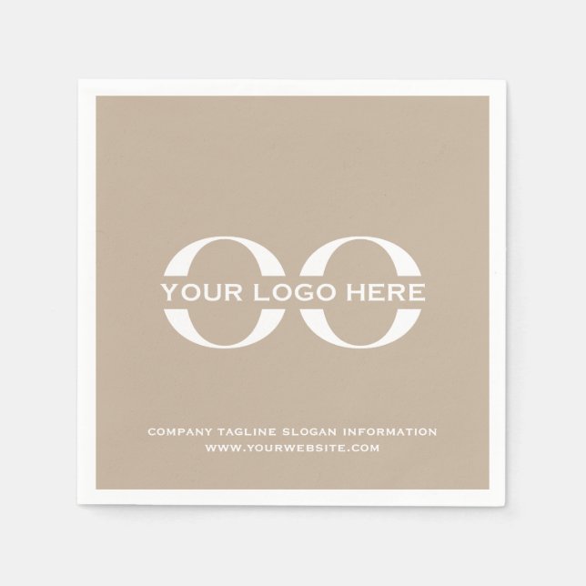 Anpassningsbar Company Logotyp Business Event Part Pappersservett (Framsidan)
