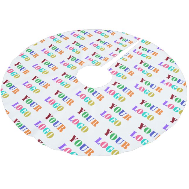 Anpassningsbar Company Logotyp Business Julgran Sk Julgransmatta Borstad Polyester (Vinklad)