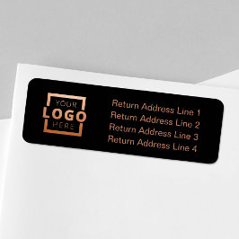 Anpassningsbar Company Logotyp Business Label Returadress Etikett