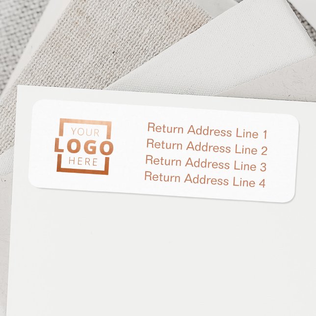 Anpassningsbar Company Logotyp Business Label Returadress Etikett (Skapare uppladdad)
