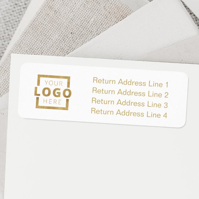 Anpassningsbar Company Logotyp Business Label Returadress Etikett (Skapare uppladdad)