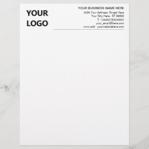 Anpassningsbar Company Logotyp Business Letterhead Brevhuvud