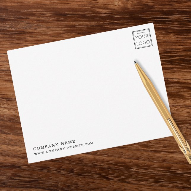 Anpassningsbar Company Logotyp Business Namn Brand Anteckningskort (Custom Company Logo Business Name Branded Note Card)