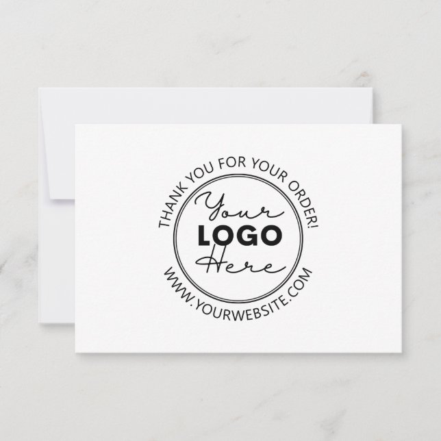 Anpassningsbar Company Logotyp Business - platt ta Tack Kort (Framsida)