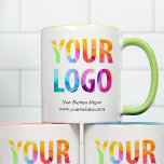 Anpassningsbar Company Logotyp Business Promotiona Mugg<br><div class="desc">Anpassa enkelt detta mugg med din egen företagsinformation och logotyp. Marknadsföringen mugg ger ett långvarigt intryck så att de gör underbara företagsgåvor, gåvor eller souvenirer till kunder, kunder och anställda. Tips om design: Gör anpassning av varumärket till nästa nivå genom att välja en bakgrund färg som matchar ditt varumärke färg....</div>