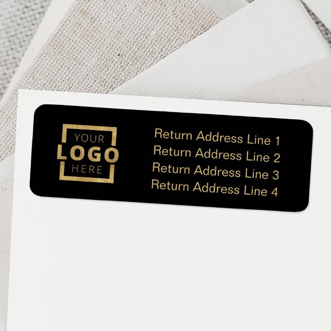 Anpassningsbar Company Logotyp Business Returadress Etikett (Skapare uppladdad)