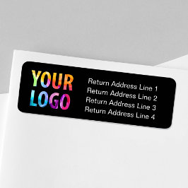 Anpassningsbar Company Logotyp Business Returetike Returadress Etikett