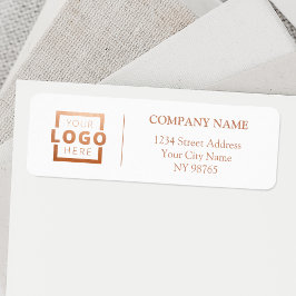 Anpassningsbar Company Logotyp Business Returetike Returadress Etikett