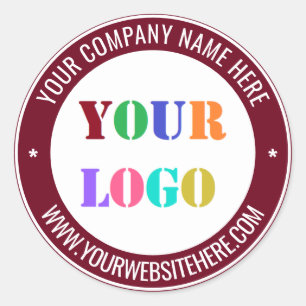 Anpassningsbar Company Logotyp Business Stämmer Fä Runt Klistermärke