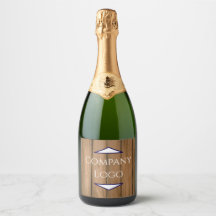 Anpassningsbar Company Logotyp Champagne Label