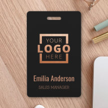 Anpassningsbar Company Logotyp Copper Office Emplo