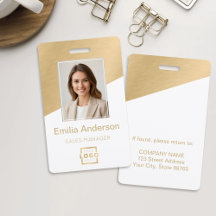 Anpassningsbar Company Logotyp Employee Photo Brus