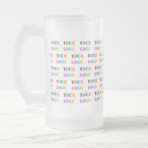 Anpassningsbar Company Logotyp Glass Beer Mugg-mal Frostat Ölglas