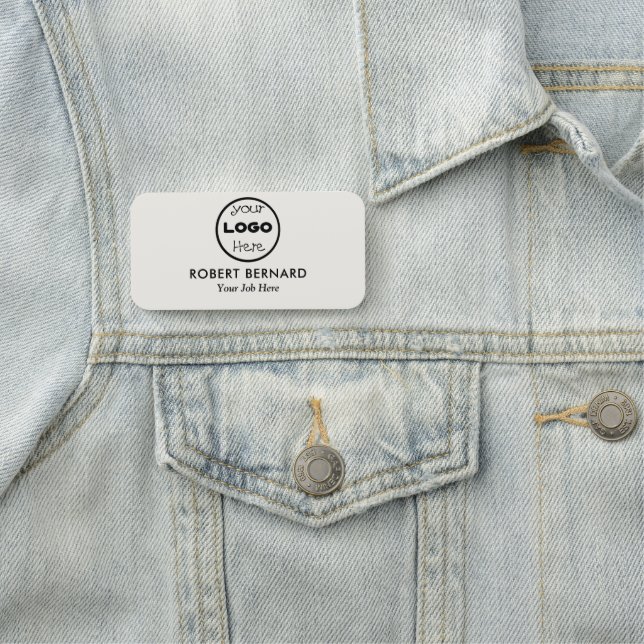 Anpassningsbar Company Logotyp Magnetic eller Safe Namnbricka (På plats)