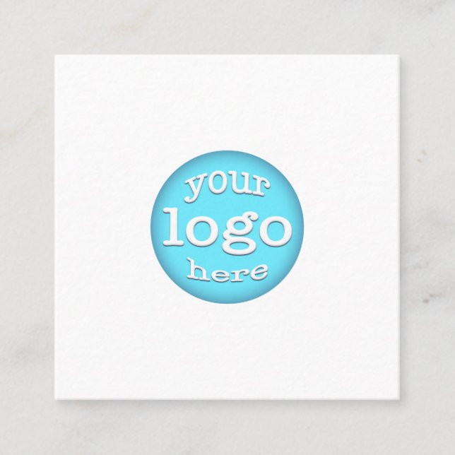 Anpassningsbar Company Logotyp Modern Minimalist P Fyrkantigt Visitkort (Framsida)