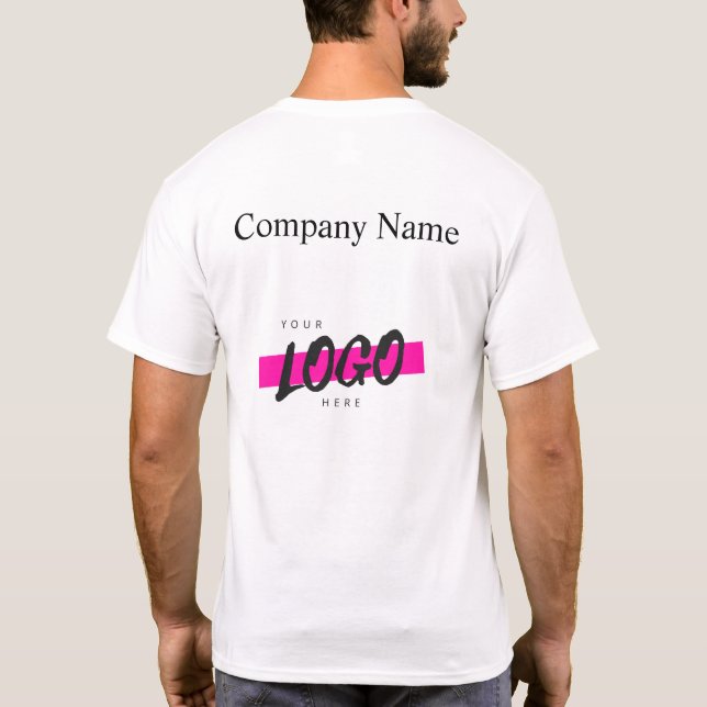Anpassningsbar Company Logotyp Namn Marknadsföring T Shirt (Baksida)